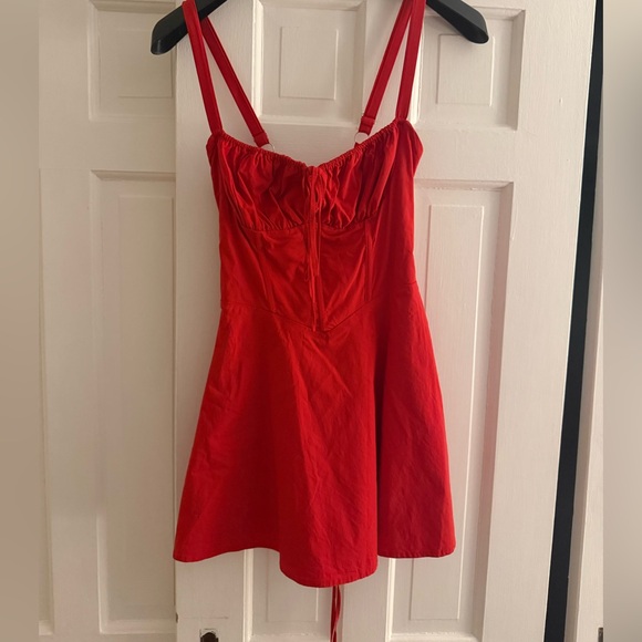 Red corset mini dress - Picture 2 of 5